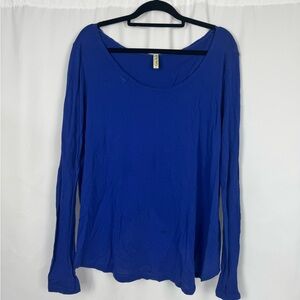 Free People Blue Long Sleeve Women's Top